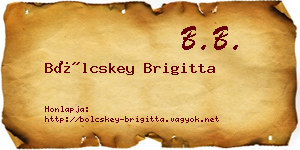 Bölcskey Brigitta névjegykártya