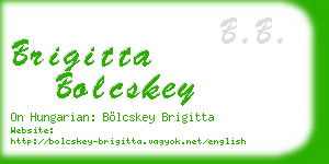 brigitta bolcskey business card